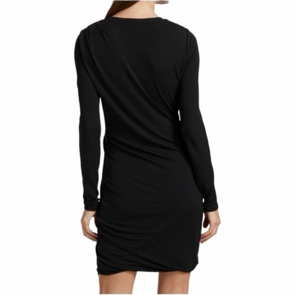 RAG & BONE Poppy Draped Mini Dress Slim Fit in Black NWOT - Picture 7 of 8